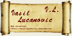 Vasil Lučanović vizit kartica